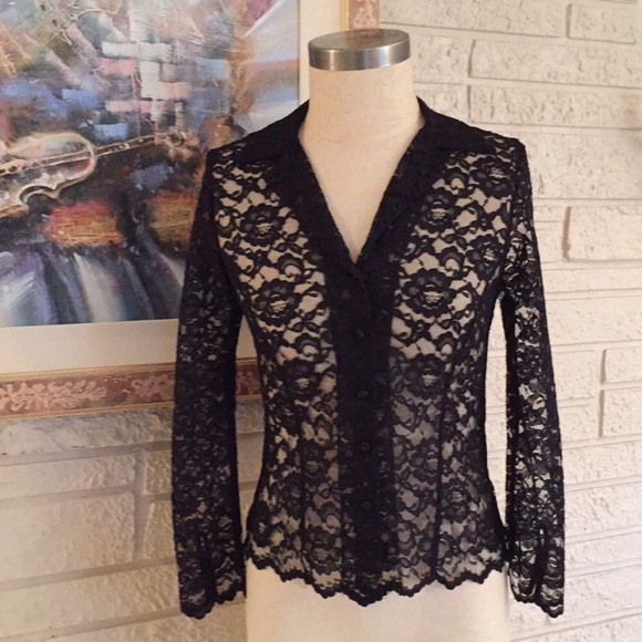 Fibers By Barbara Lesser Scallop Lace Pants Set - Picture 6 of 16